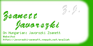 zsanett javorszki business card